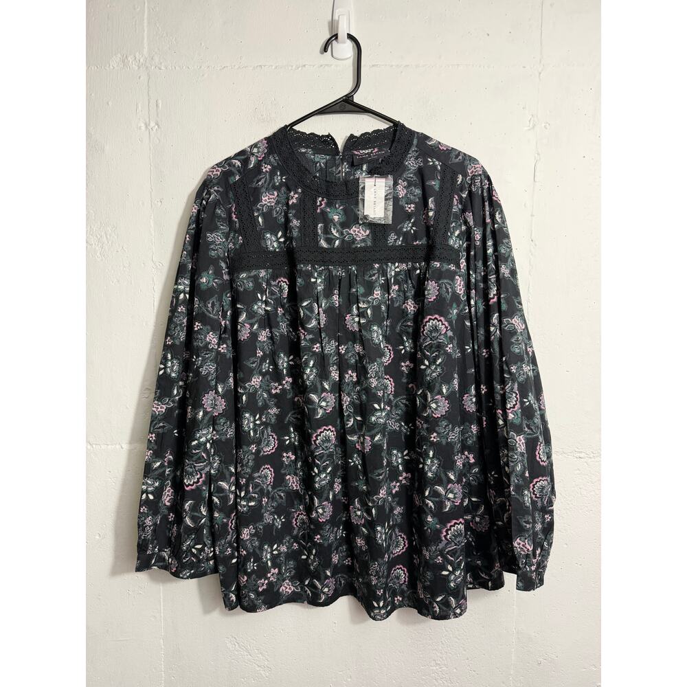 NEW Lane Bryant Classic Bracelet Sleeve Trimmed Ruf blouse Size 22